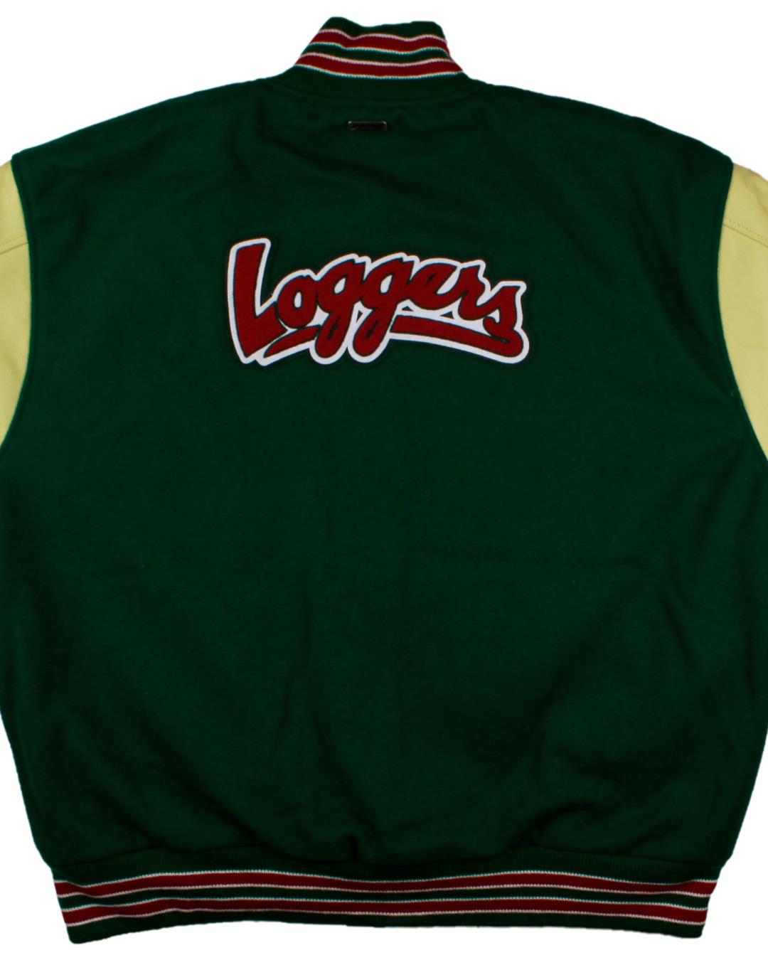 Eureka High School Loggers Letter Jacket, Eureka, CA  - Back