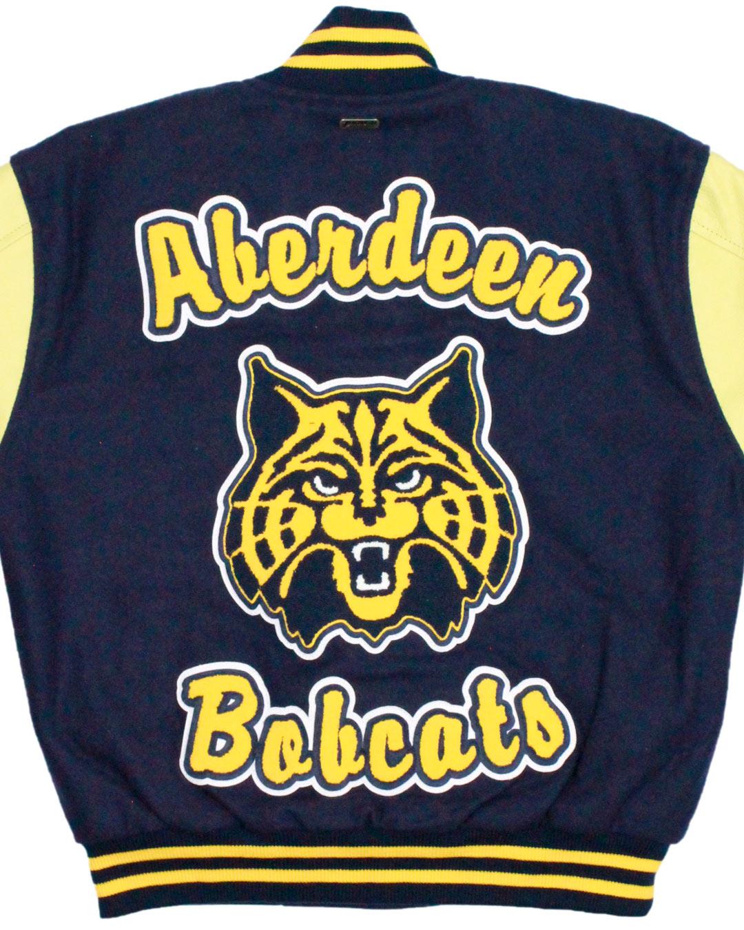 Aberdeen High School Bobcats Letter Jacket, Aberdeen, WA - Back