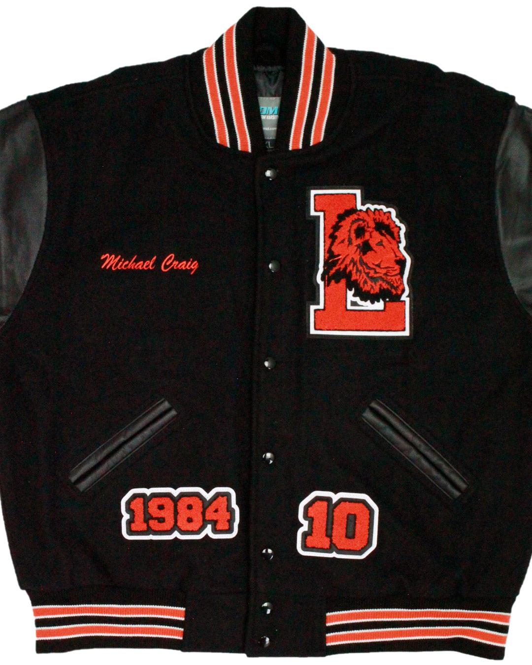 Lanphier High School Lions Letterman Jacket, Springfield, IL - Front