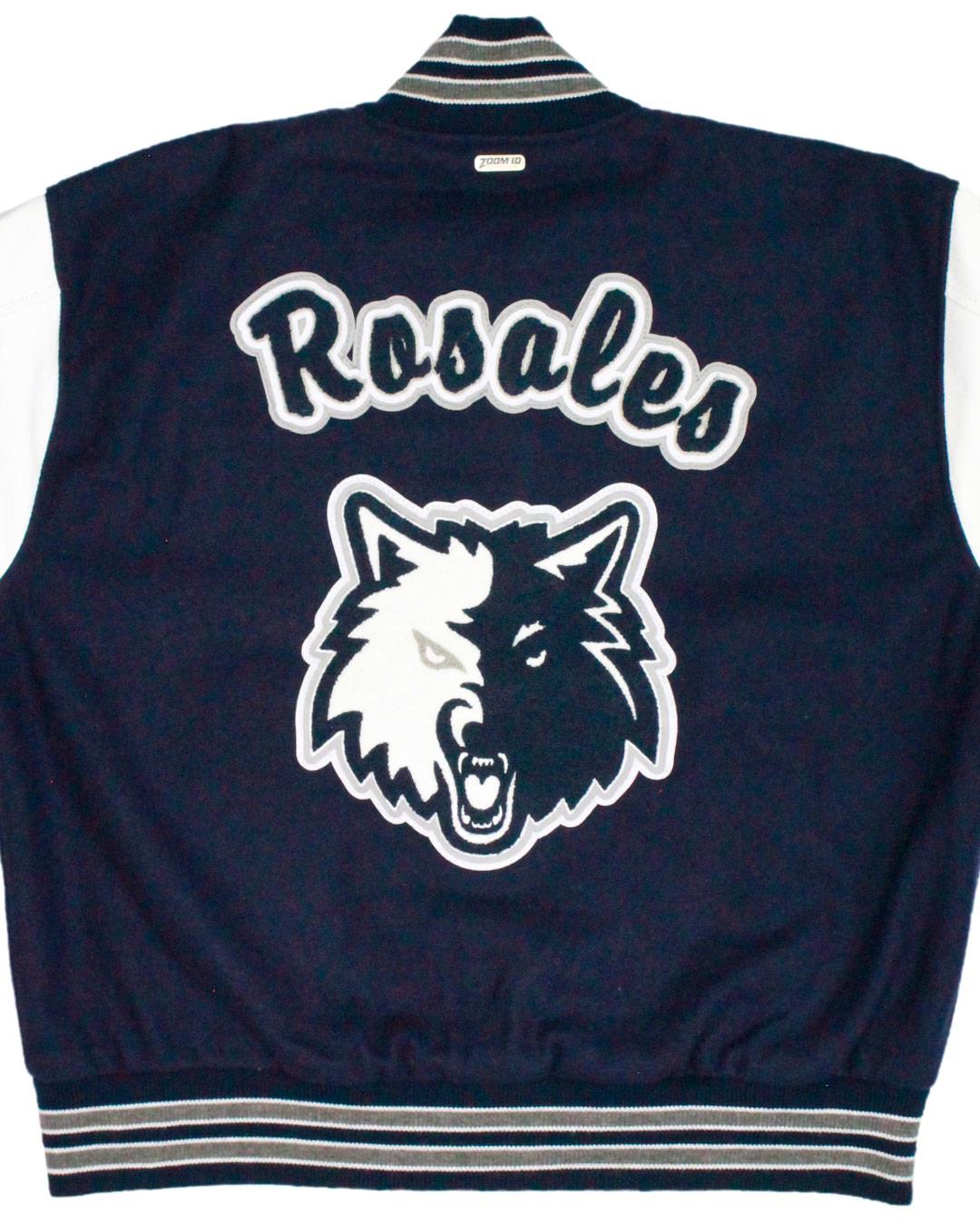 Pineywoods Academy Timberwolves Letterman Jacket, Lufkin, TX - Back