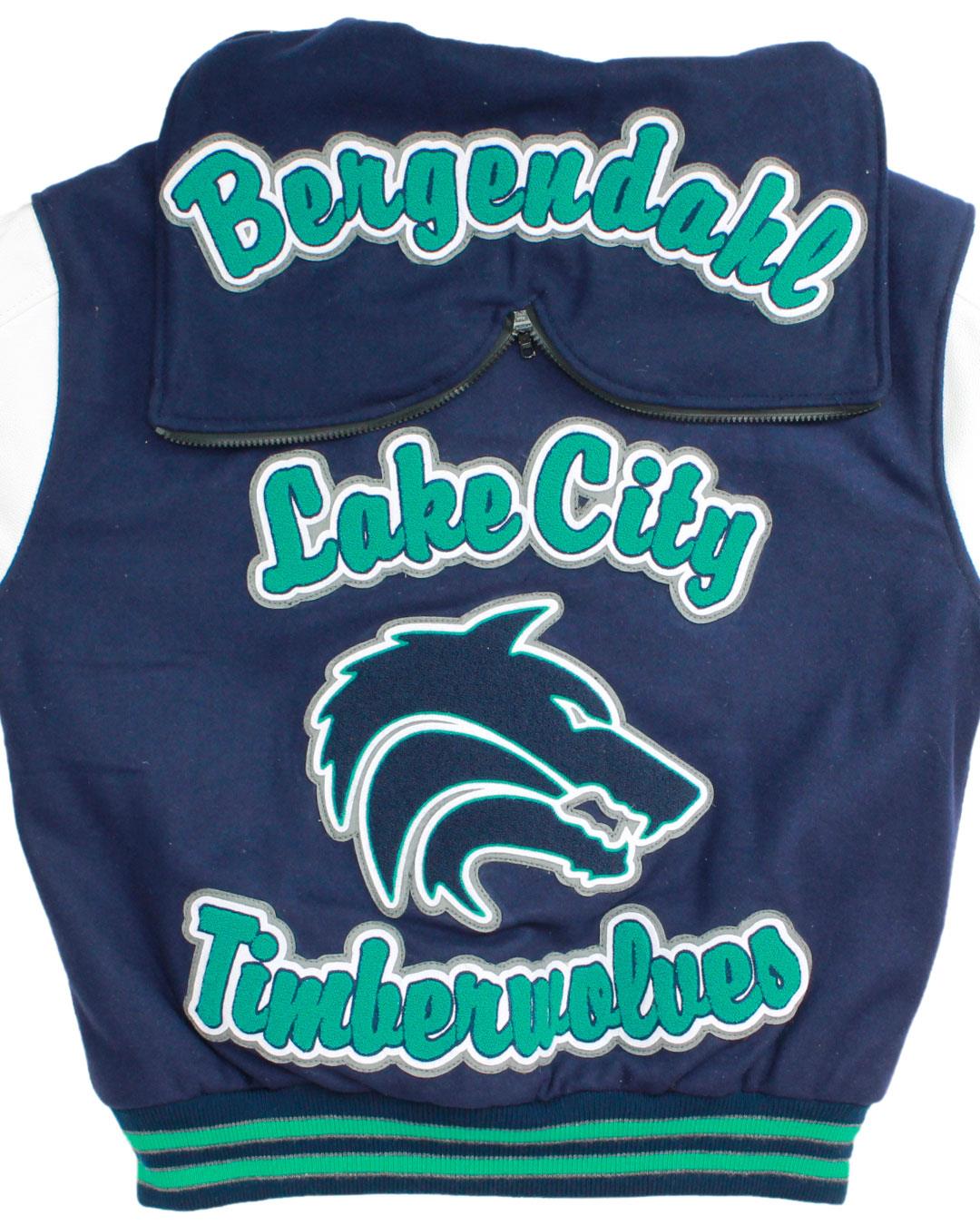 Lake City High School Timberwolves Letterman, Coeur dAlene, ID - Back