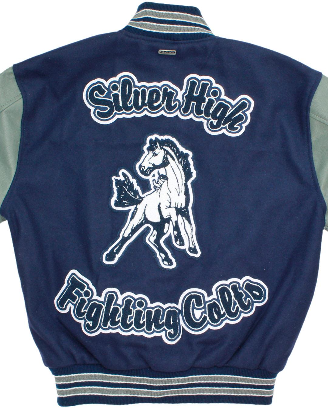 Silver High School Fighting Colts Varsity Jacket, Silver City NM - Back