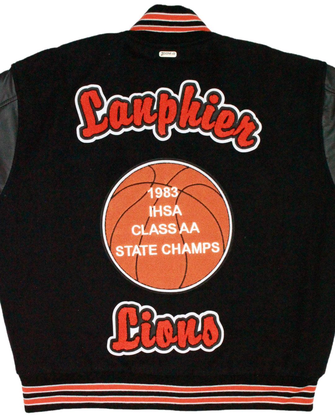 Lanphier High School Lions Letterman Jacket, Springfield, IL - Back