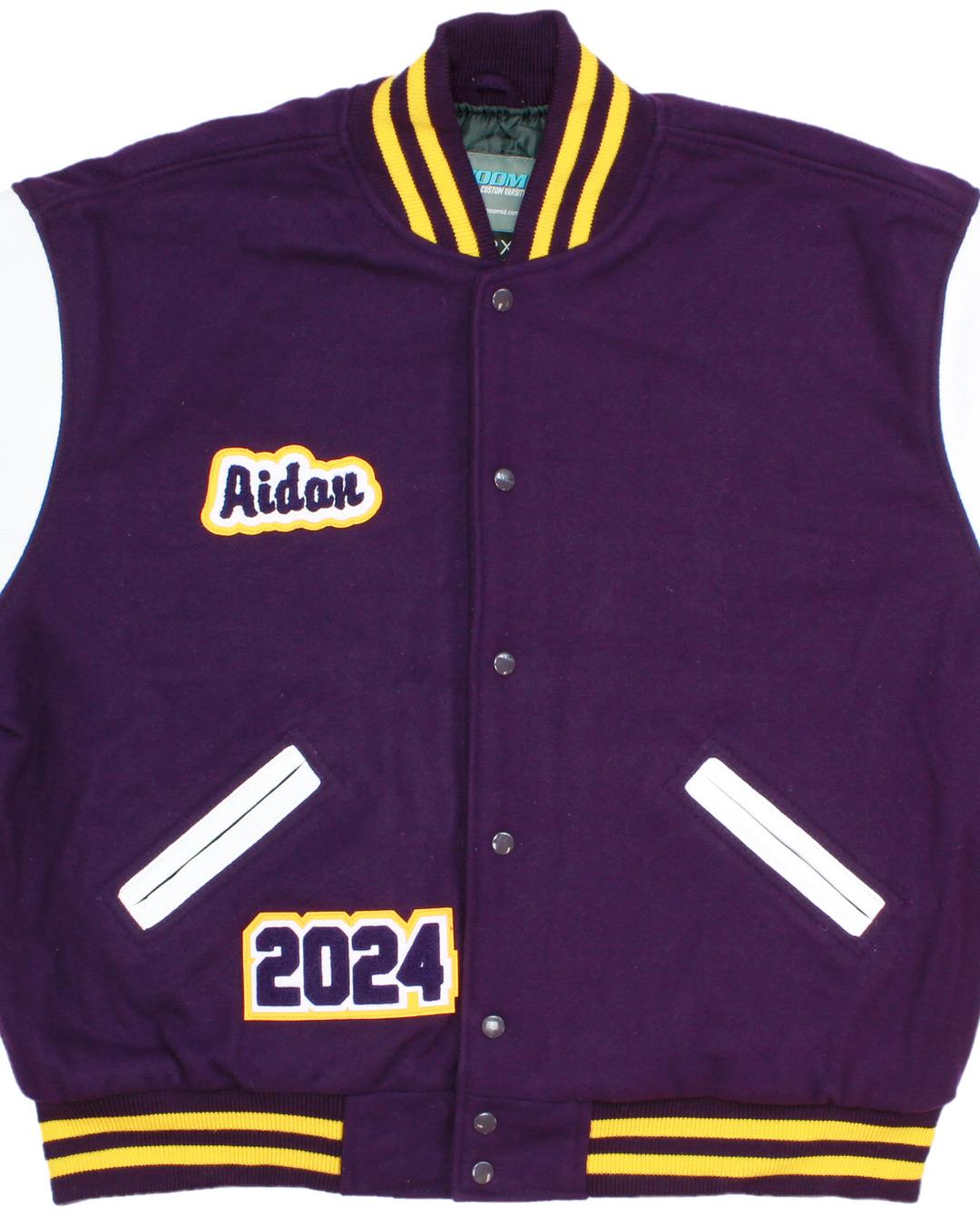 Puyallup High School Vikings Lettermen Jacket, Puyallup, WA - Front