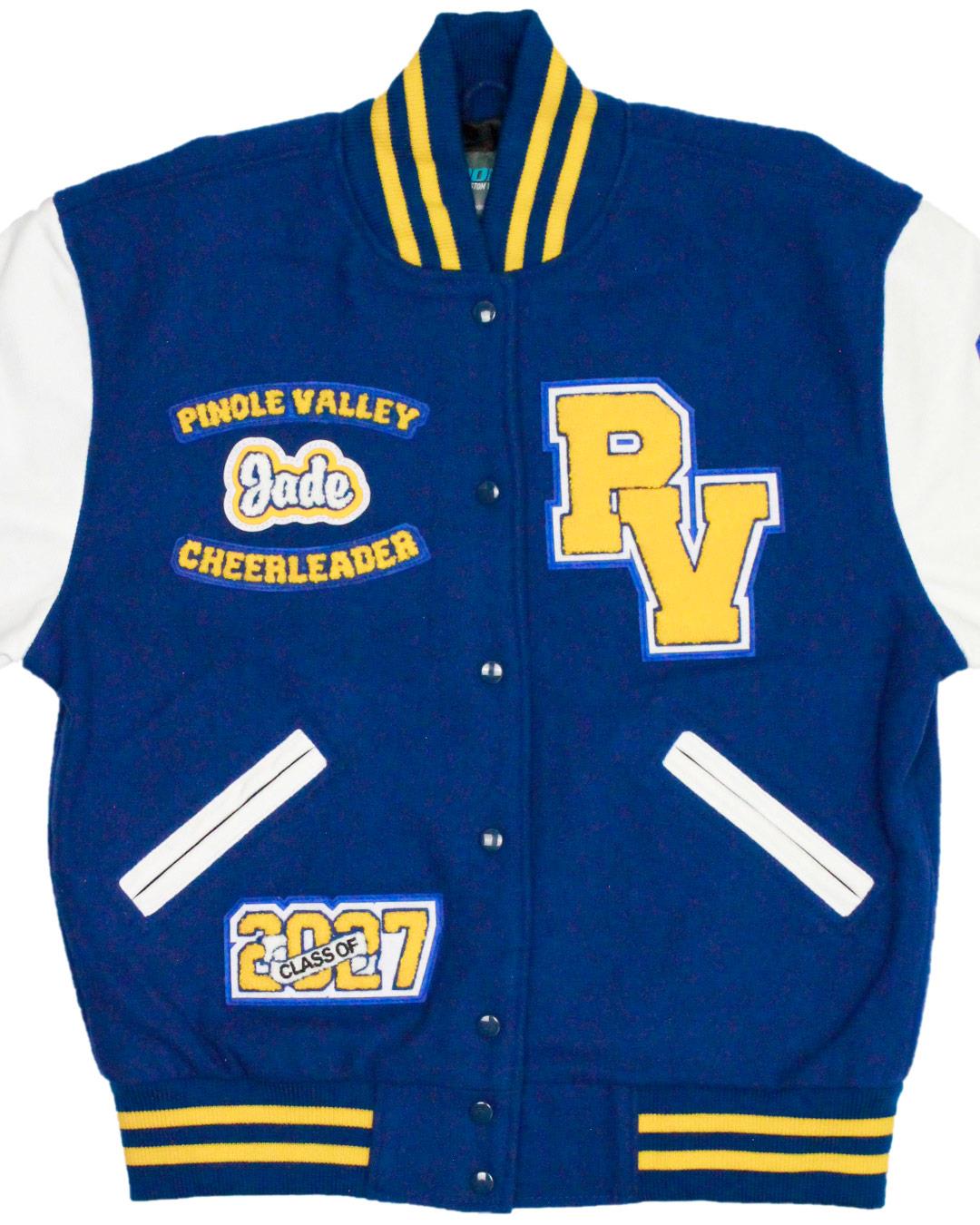 Pinole Valley High School Spartans Letterman Jacket, Pinole, CA - Front