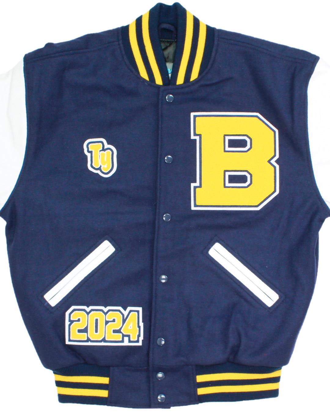 Bainbridge High School Spartans Lettermen Jacket, Bainbridge Island, WA - Front