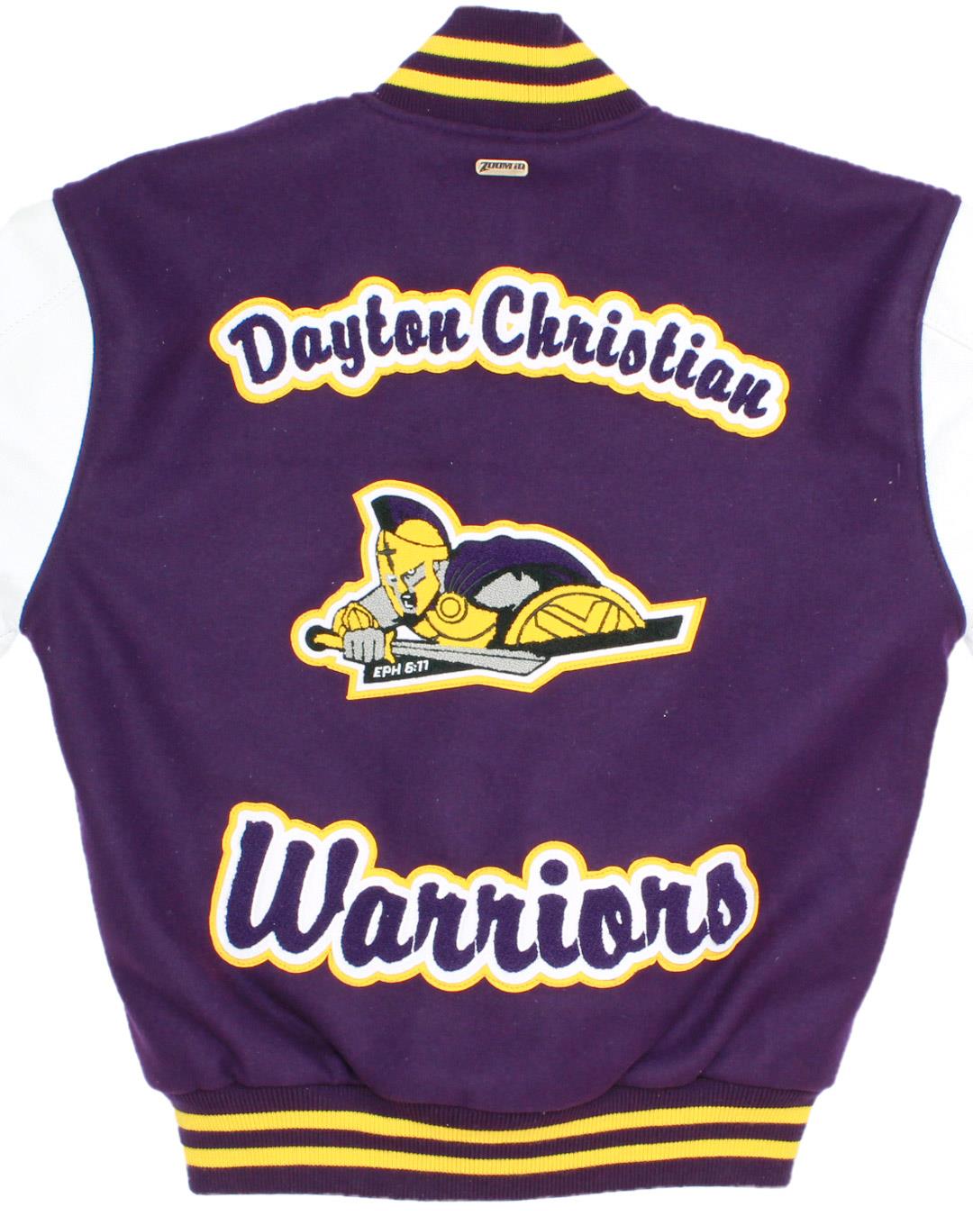 Dayton Christian High School Warriors Letterman Jacket, Miamisburg, OH - Back