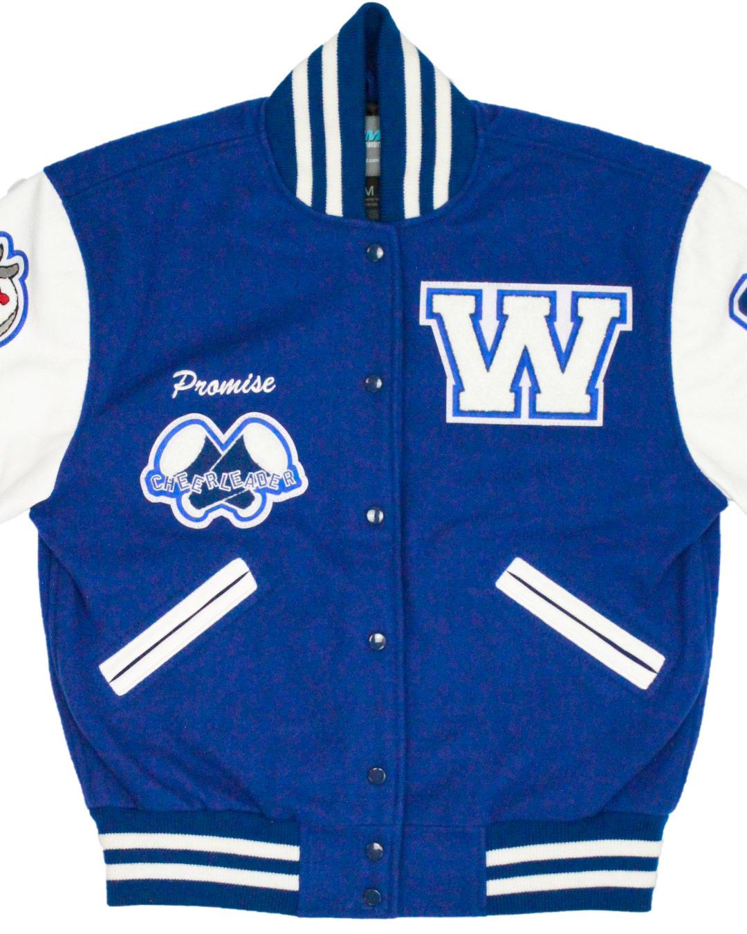 Westbury High School Huskies Letterman Jacket, Houston, TX - Front 