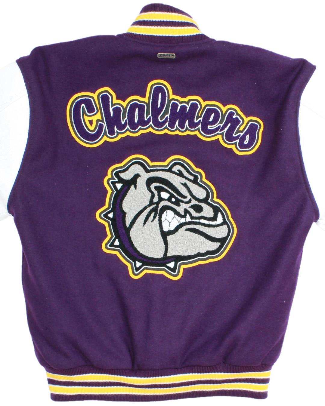 Hermiston High School Bulldogs Leather Man Jacket, Hermiston, OR - Back