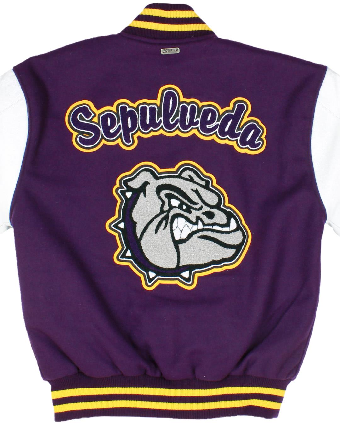 Hermiston High School Bulldogs Letterman Jacket, La Hermiston, OR - Back