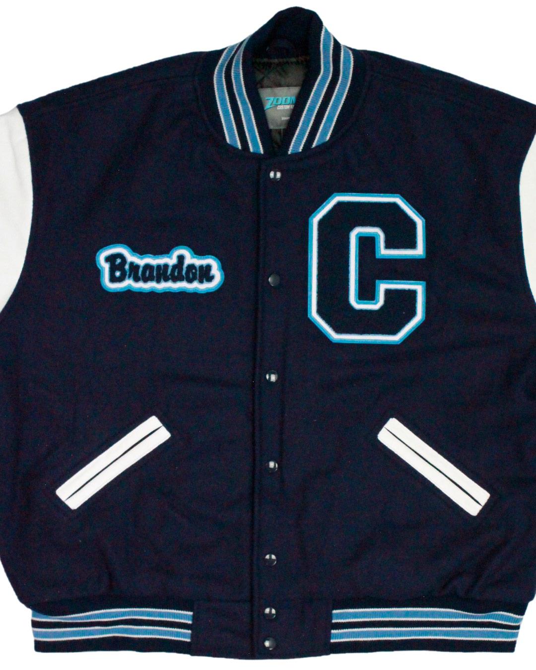 Jenkins High School Cougars Letter Jacket, Chewelah, WA - Front