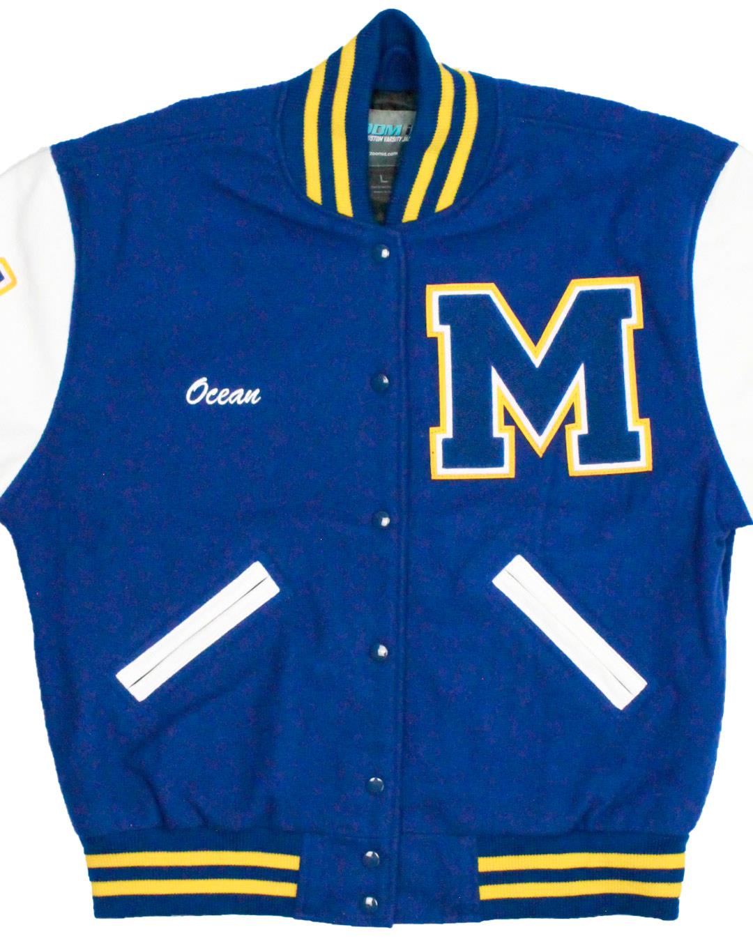 Mainland High School Buccaneers Letterman Jacket, Daytona Beach, FL - Front