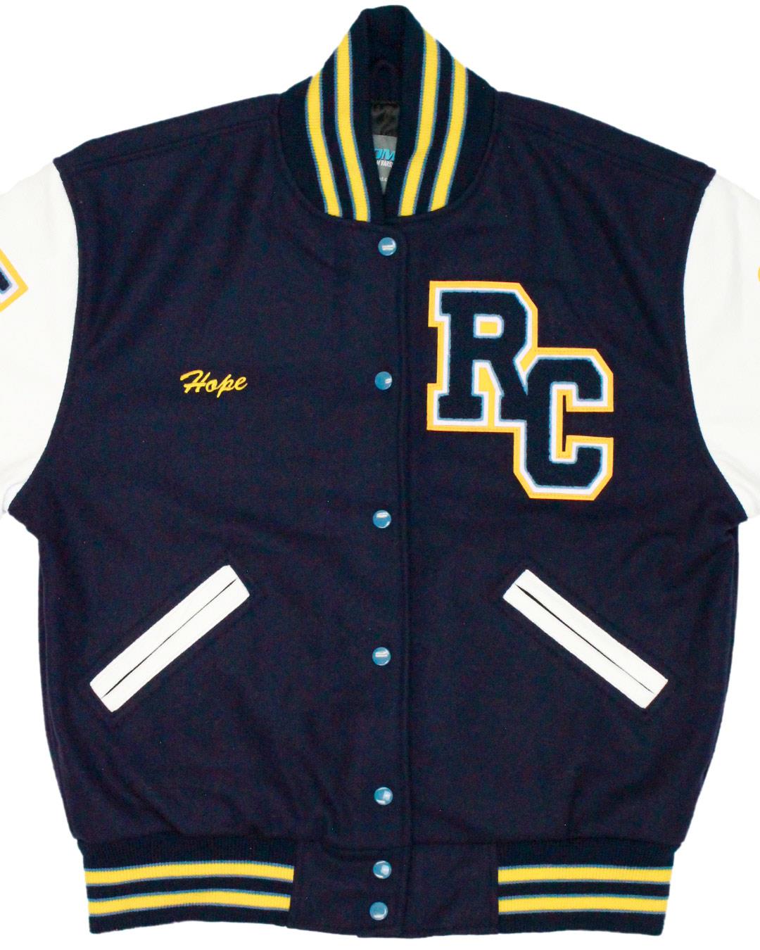 River City High School Raiders Letterman Jacket, West Sacramento, CA - Front
