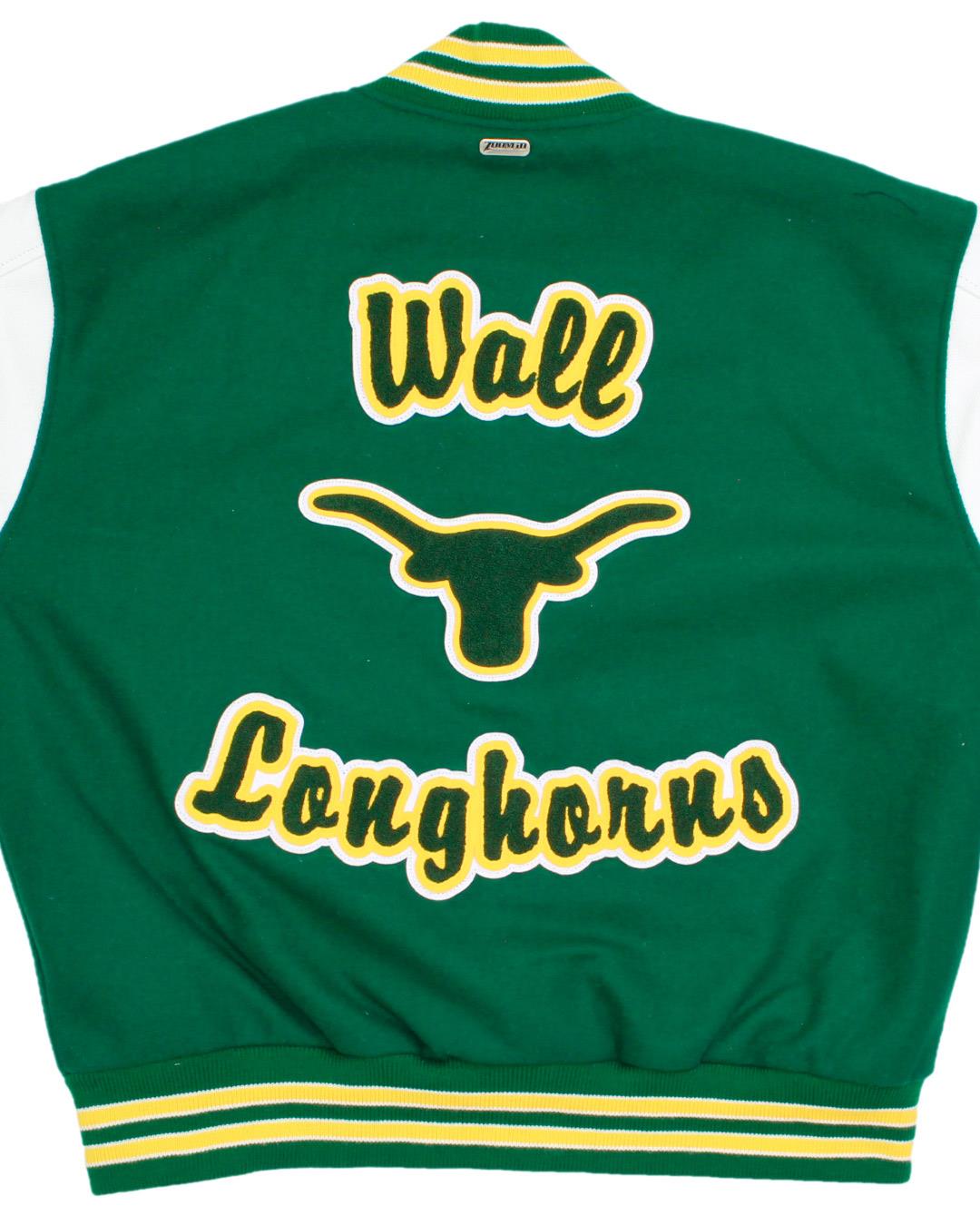 Battle Mountain High School Longhorns Letter Jacket, Battle Mountain, NV - Back