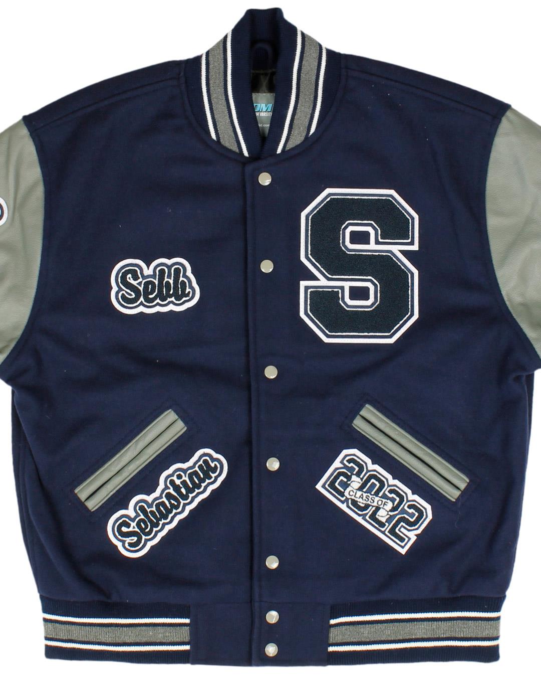 Silver High School Letterman Jacket, Silver City NM - Front 3