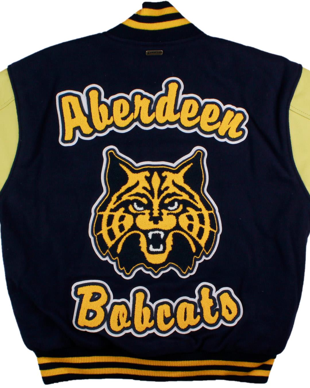 Aberdeen High School Bobcats Letterman Jacket, Aberdeen, WA - Back