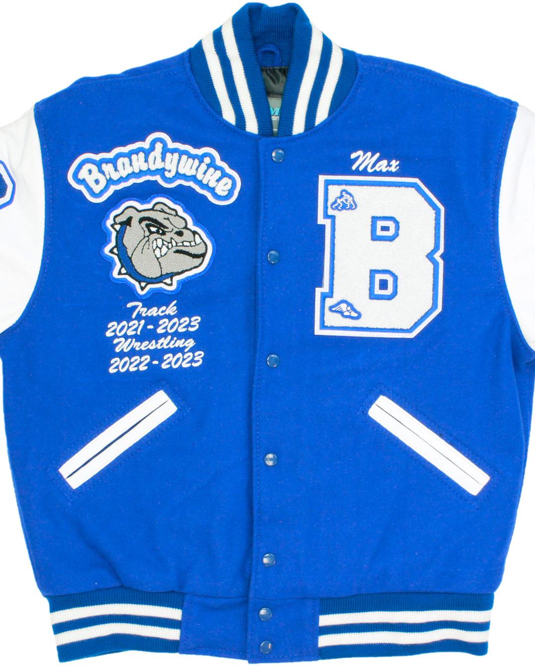 Brandywine High School Bulldogs Letterman Jacket, Wilmington, DE - Front