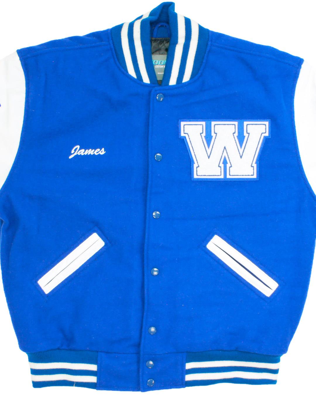 Washburn Rural High School Blues Letterman, Topeka, KS - Front