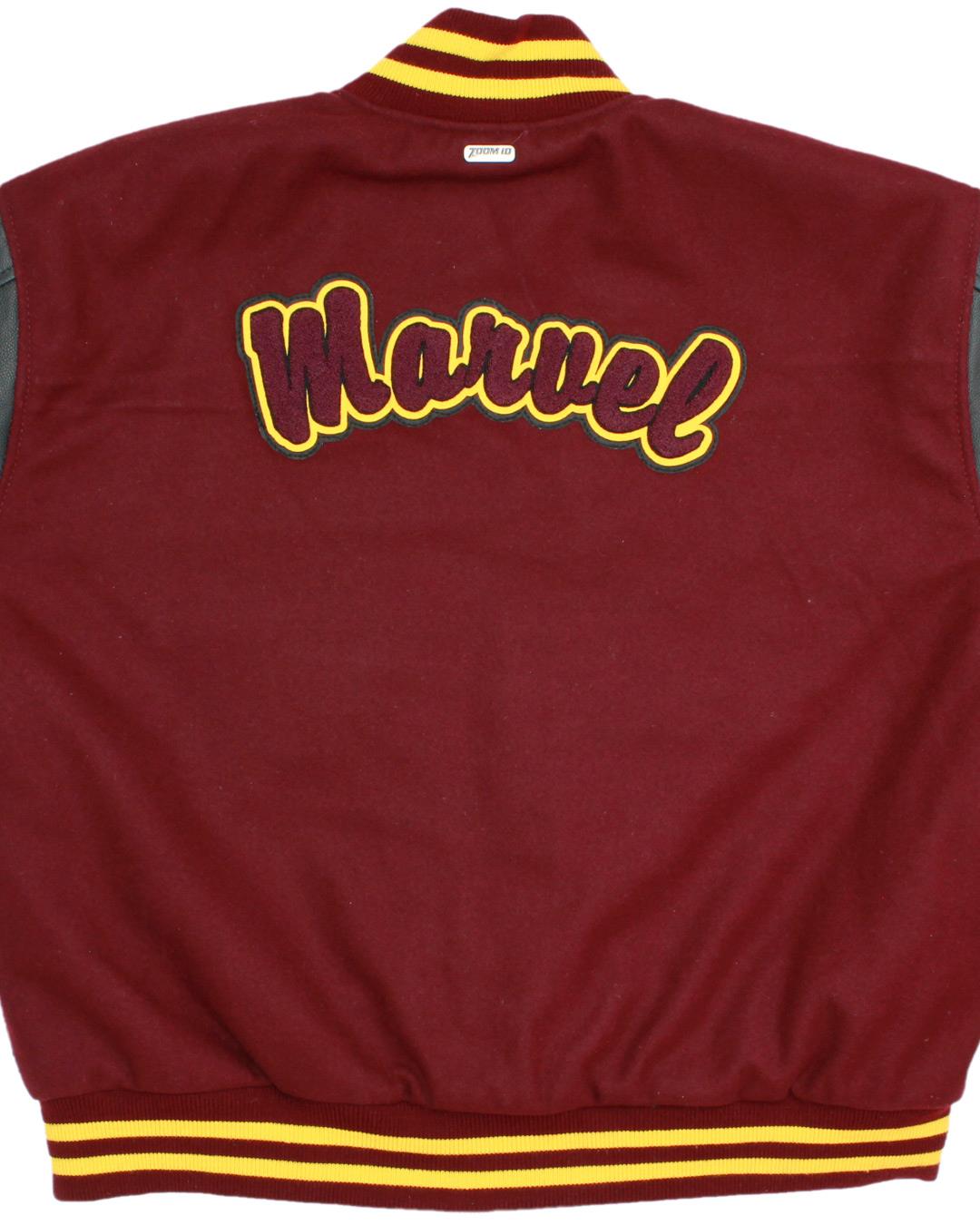 Mandaree High School Warriors Letterman Jacket, Mandaree, ND - Back