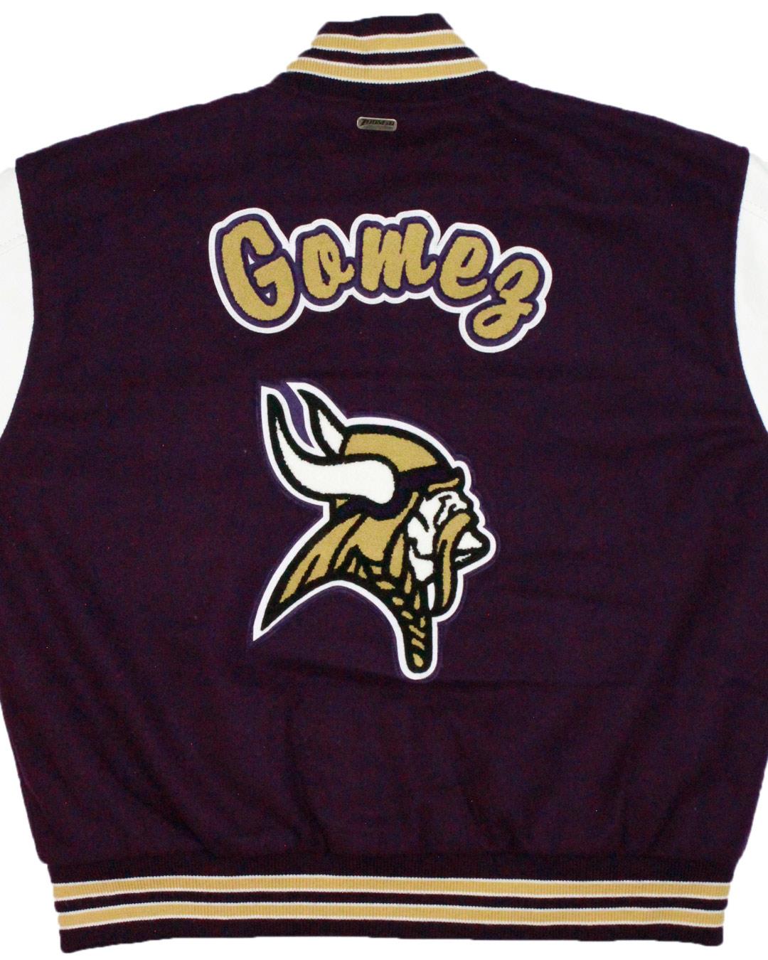 North Kitsap High School Vikings Lettermen Jacket, Poulsbo, WA - Back