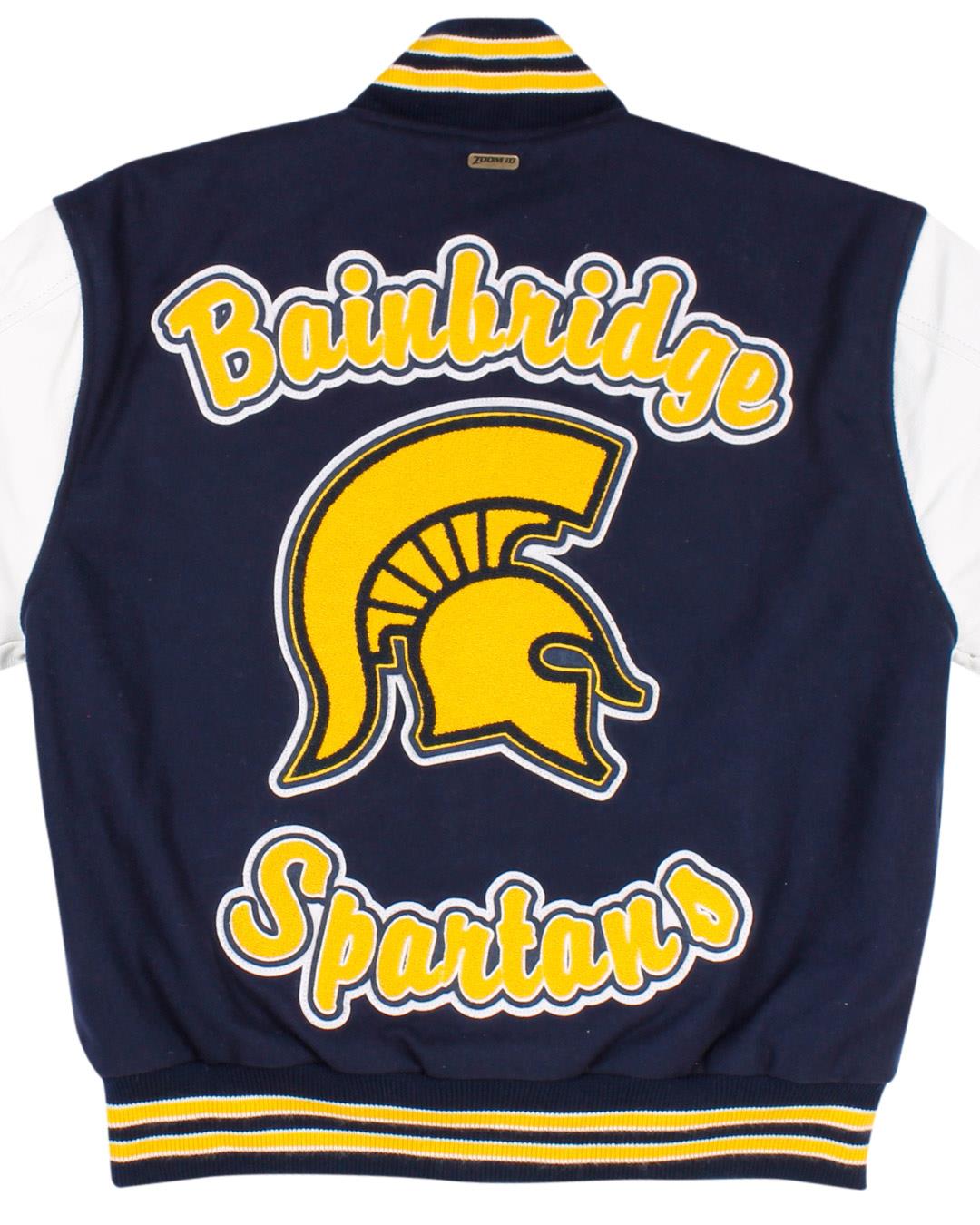Bainbridge High School Spartans Letterman Jacket, Bainbridge Island WA - Back