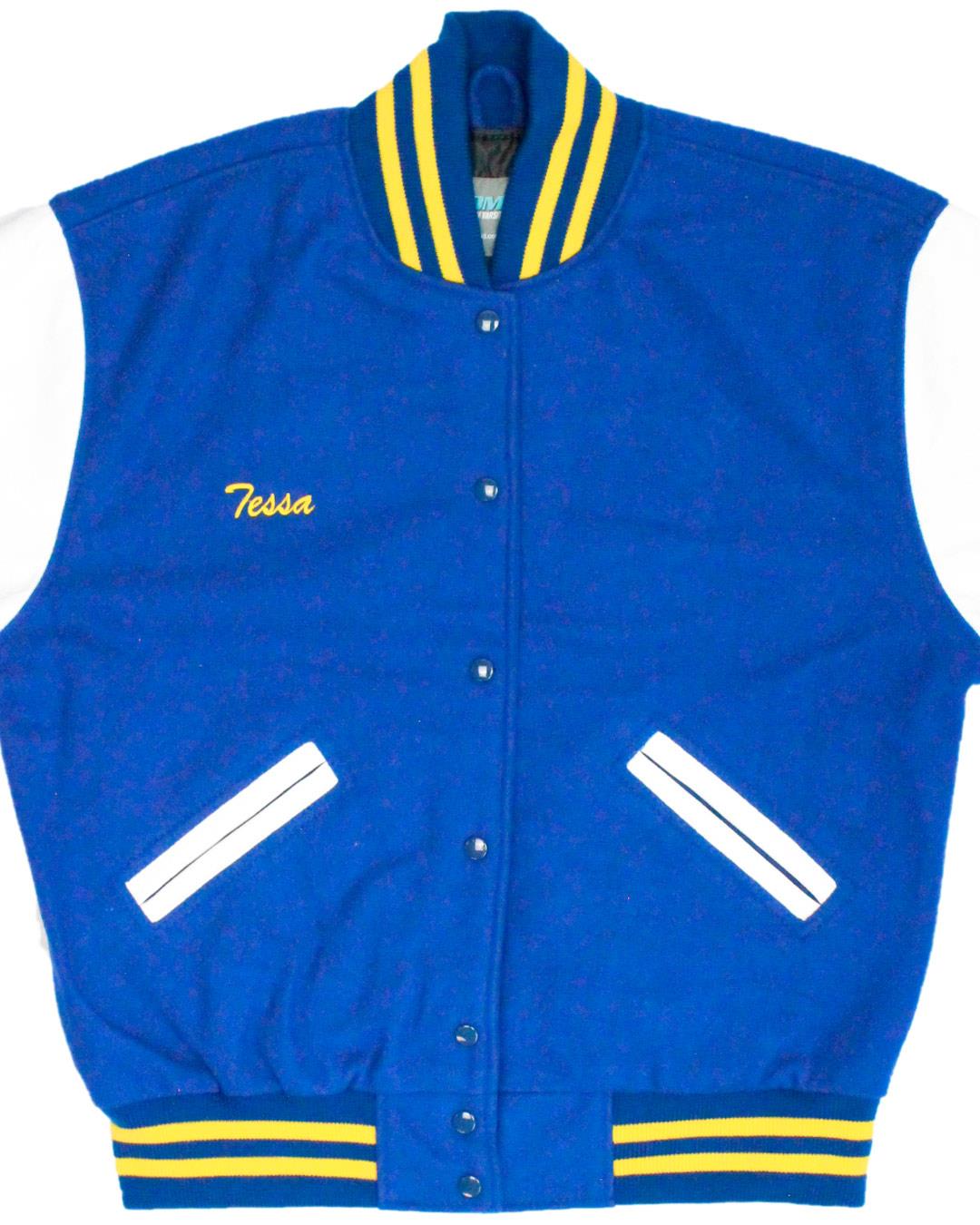 Fountain Valley High School Barons Letter Jacket, Fountain Valley, CA - Front