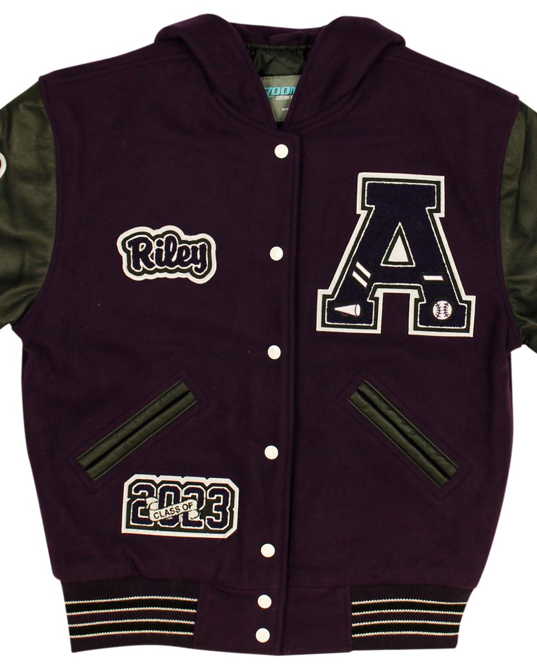 Anacortes High School Seahawks Letterman Jacket, Anacortes WA - Front