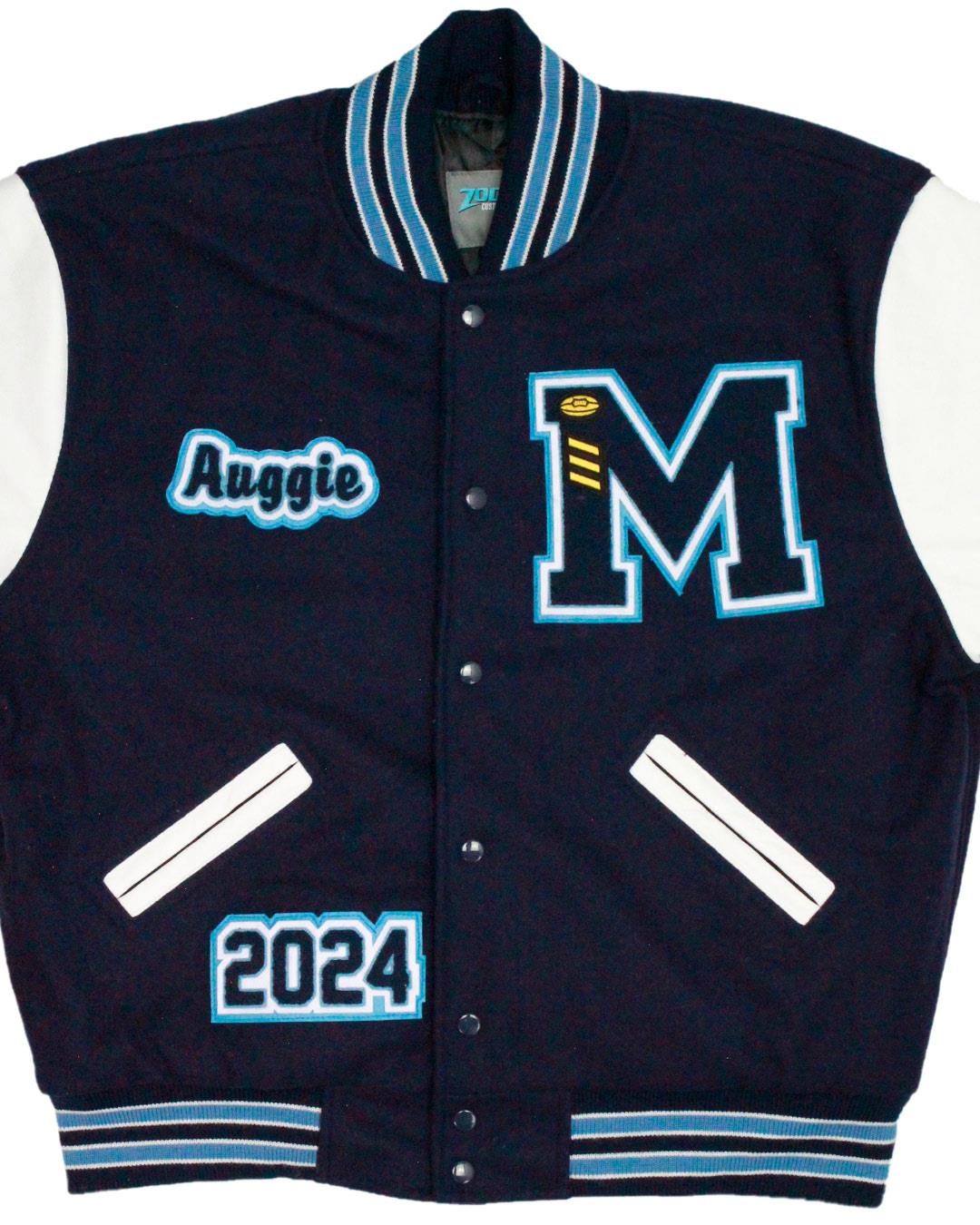 Meadowdale High School Mavericks Letterman Jacket, Lynnwood, WA - Front