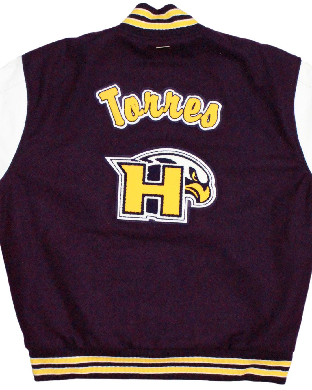 Hanford High School Falcons Varsity Jacket, Richland, WA - Back