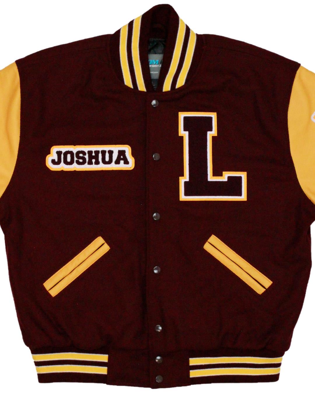 Loyola College Prep High School Flyers Letterman Jacket, Shreveport, LA - Front 