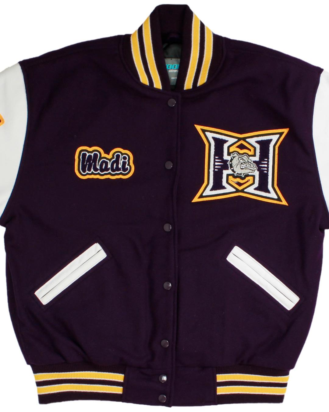 Hermiston High School Bulldogs Letter Jacket, Hermiston, OR - Front