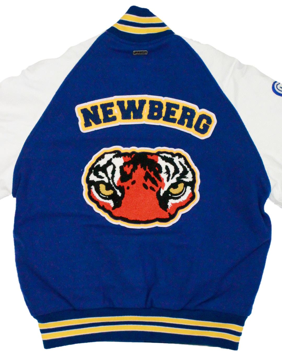 Newberg High School Tigers Lettermen Jacket, Newberg, OR -  Back