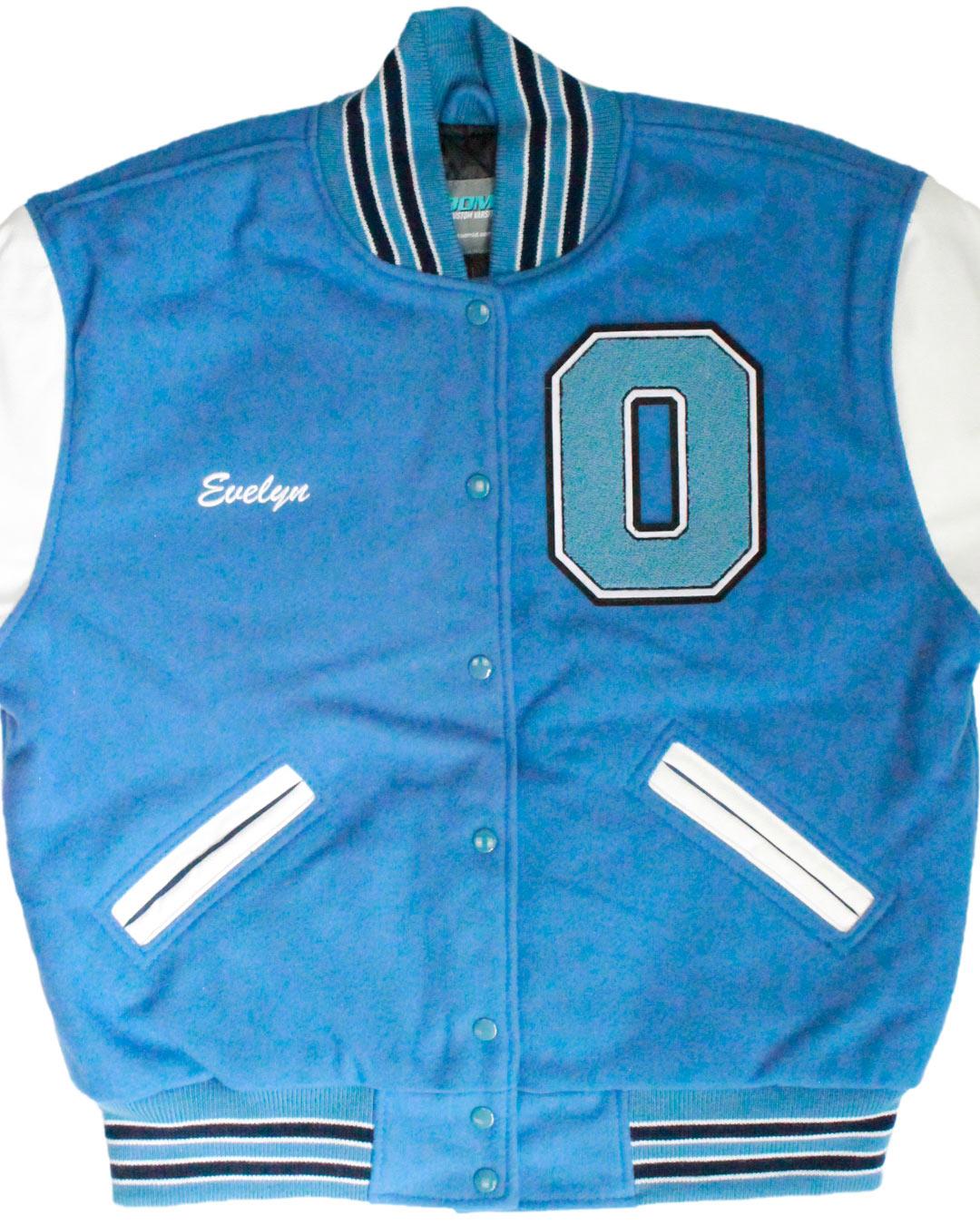 Overhills High School Jaguars Letterman Jacket, Spring Lake, NC - Front