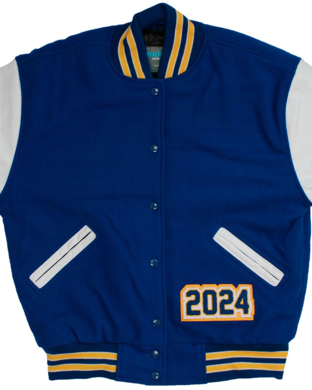 SkyView Academy Hawks Lettermen Jacket, Highlands Ranch, CO - Front