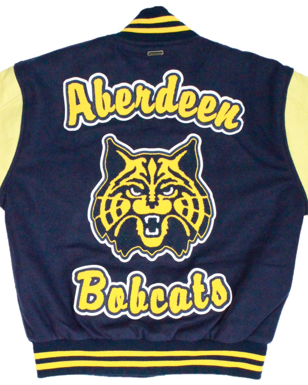 Aberdeen High School Bobcats Letter Jacket, Aberdeen, WA - Back