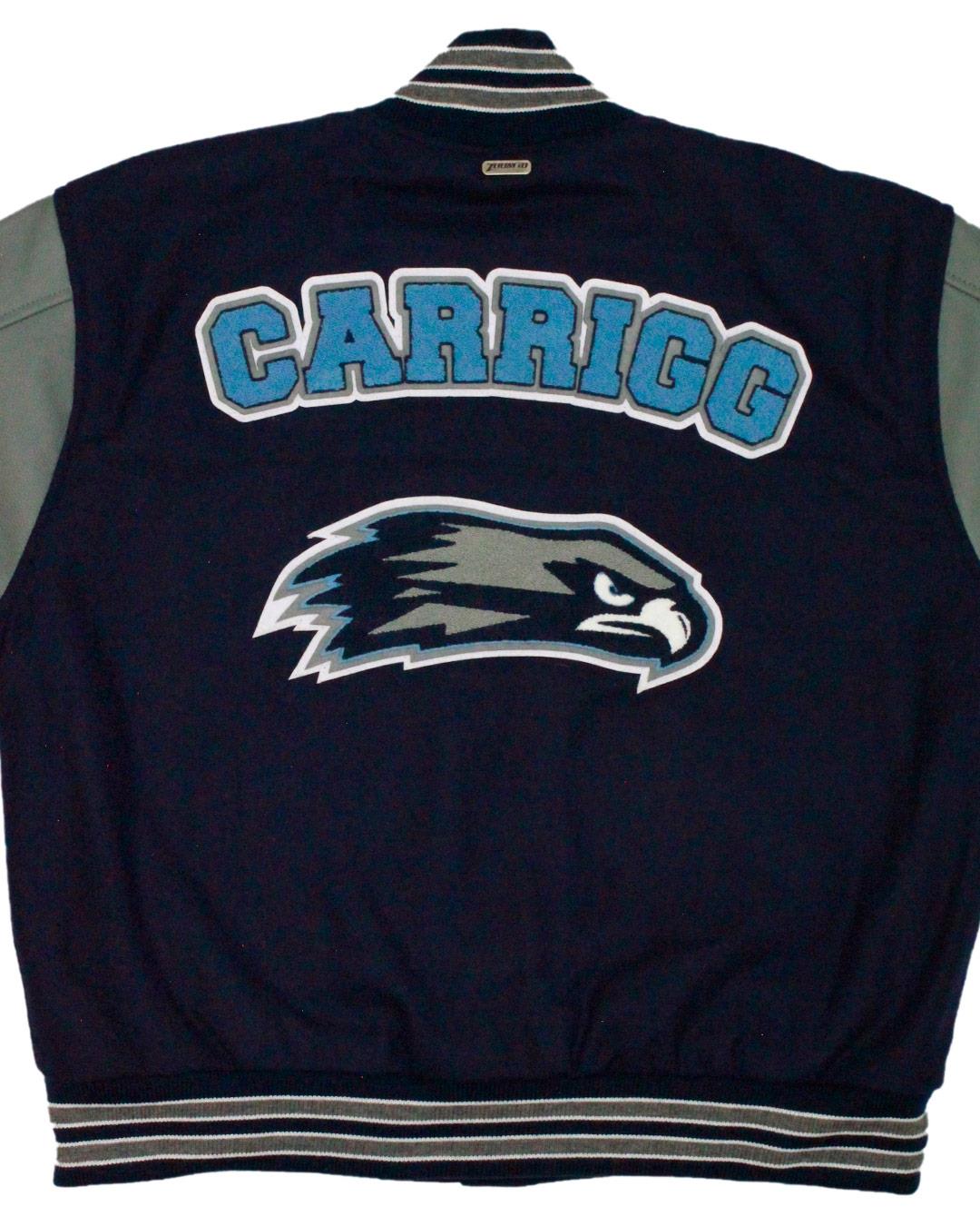 Skyview High School Hawks Lettermen Jacket, Nampa, ID - Back