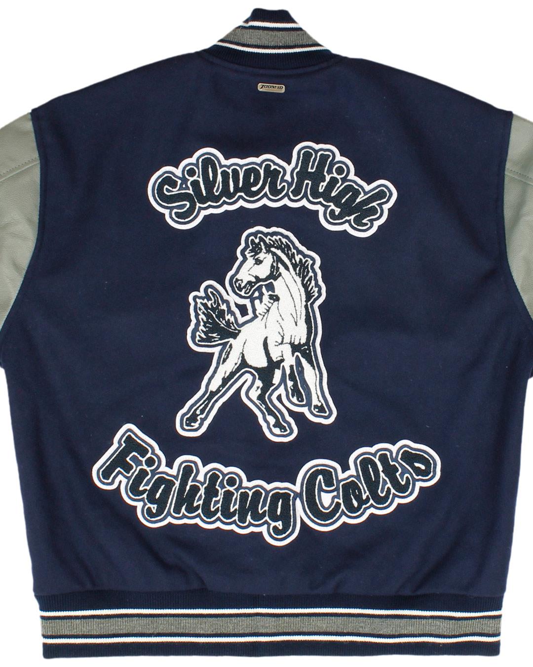 Silver High School Letterman Jacket, Silver City NM - Back 3