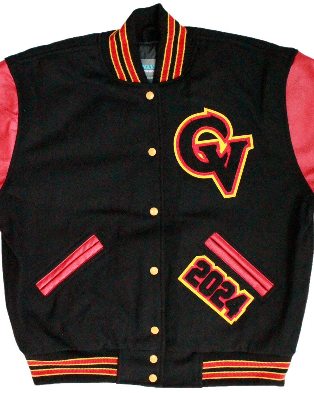 Castle View High School Sabercats Leather Man Jacket, Castle Rock, CO - Front