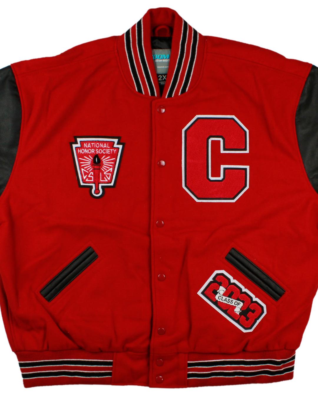 Cobre High School Indians Leather Man Jacket, Bayard, NM - Front 1