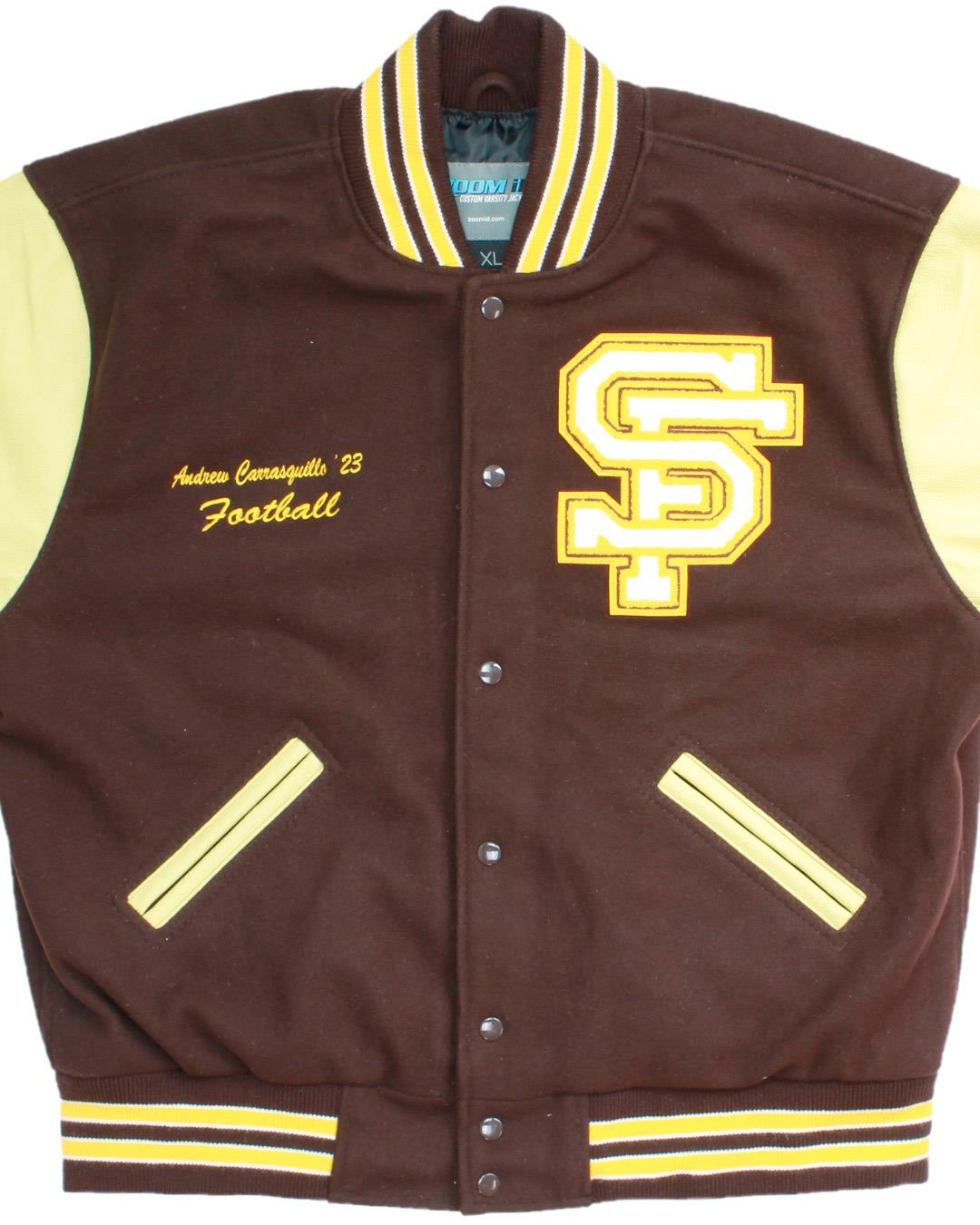 Saint Francis High School Lancers Letterman Jacket, Mountain View, CA - Front