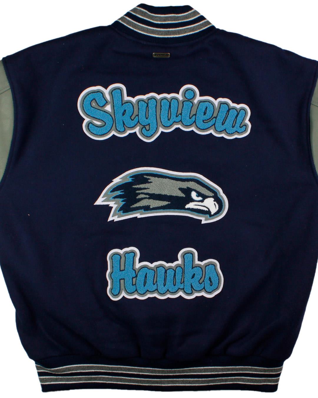 Skyview High School Varsity Jacket, Nampa, ID - Back