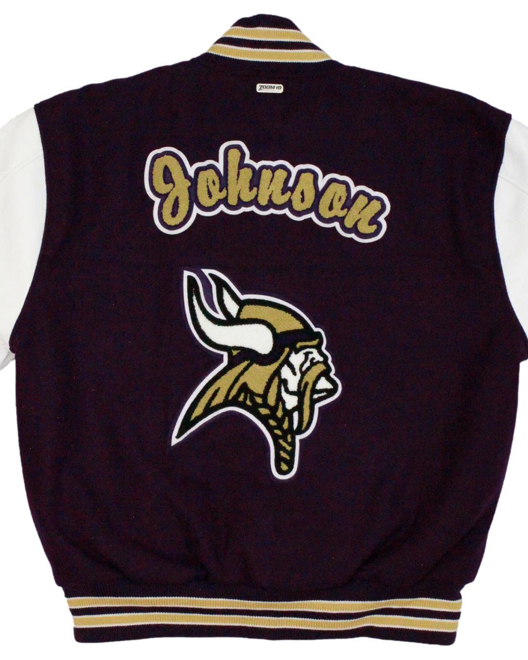 North Kitsap High School Vikings Leather Man Jacket, Poulsbo, WA - Back