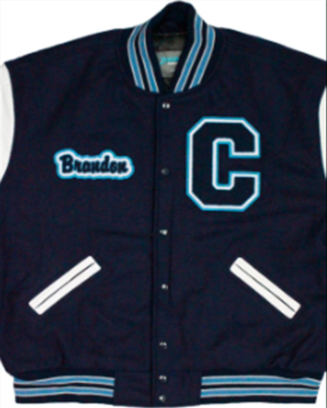 Jenkins High School Cougars Lettermen Jacket, Chewelah, WA - Front