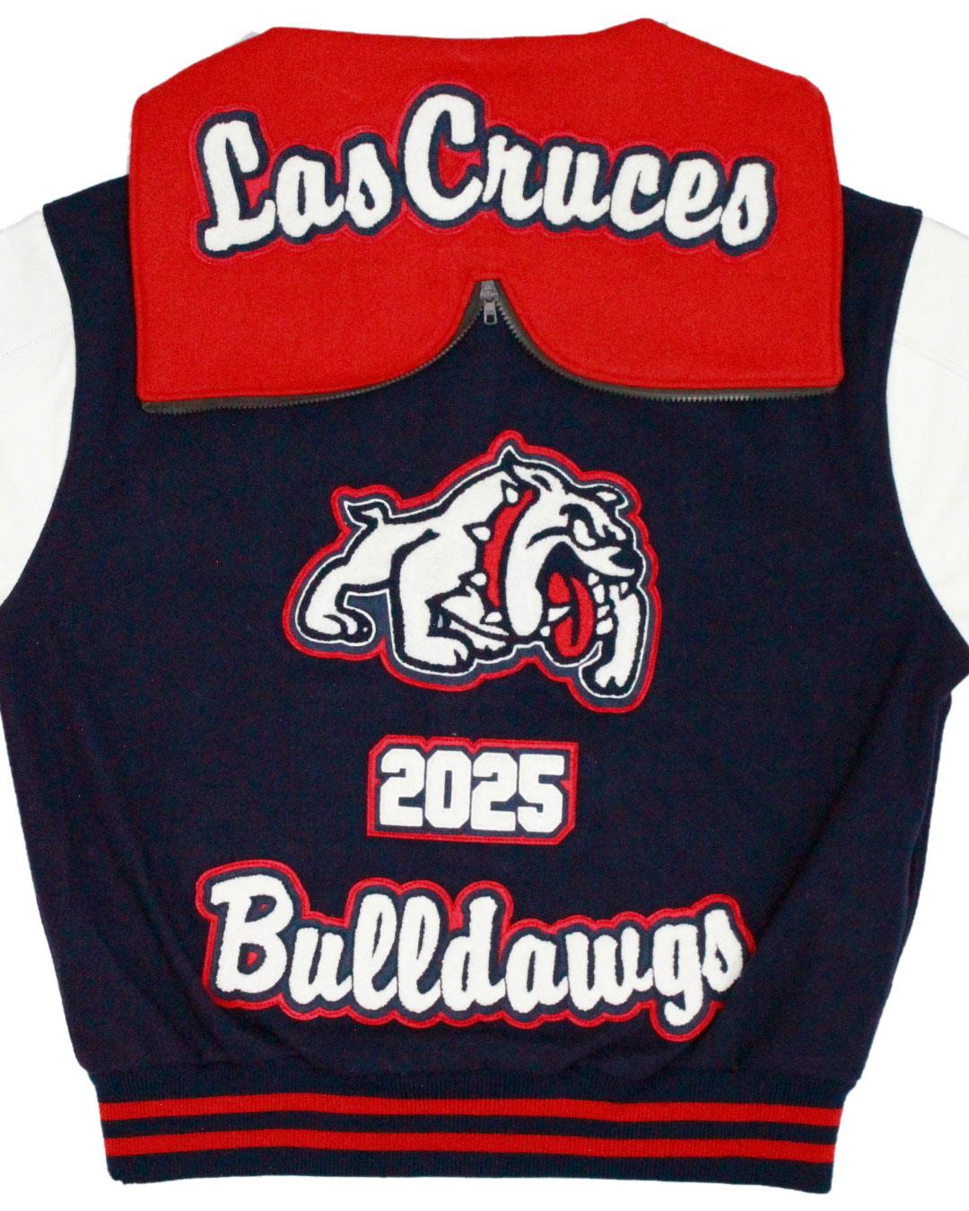 Las Cruces High School Bulldawgs Leather Man Jacket, Las Cruces, NM - Back