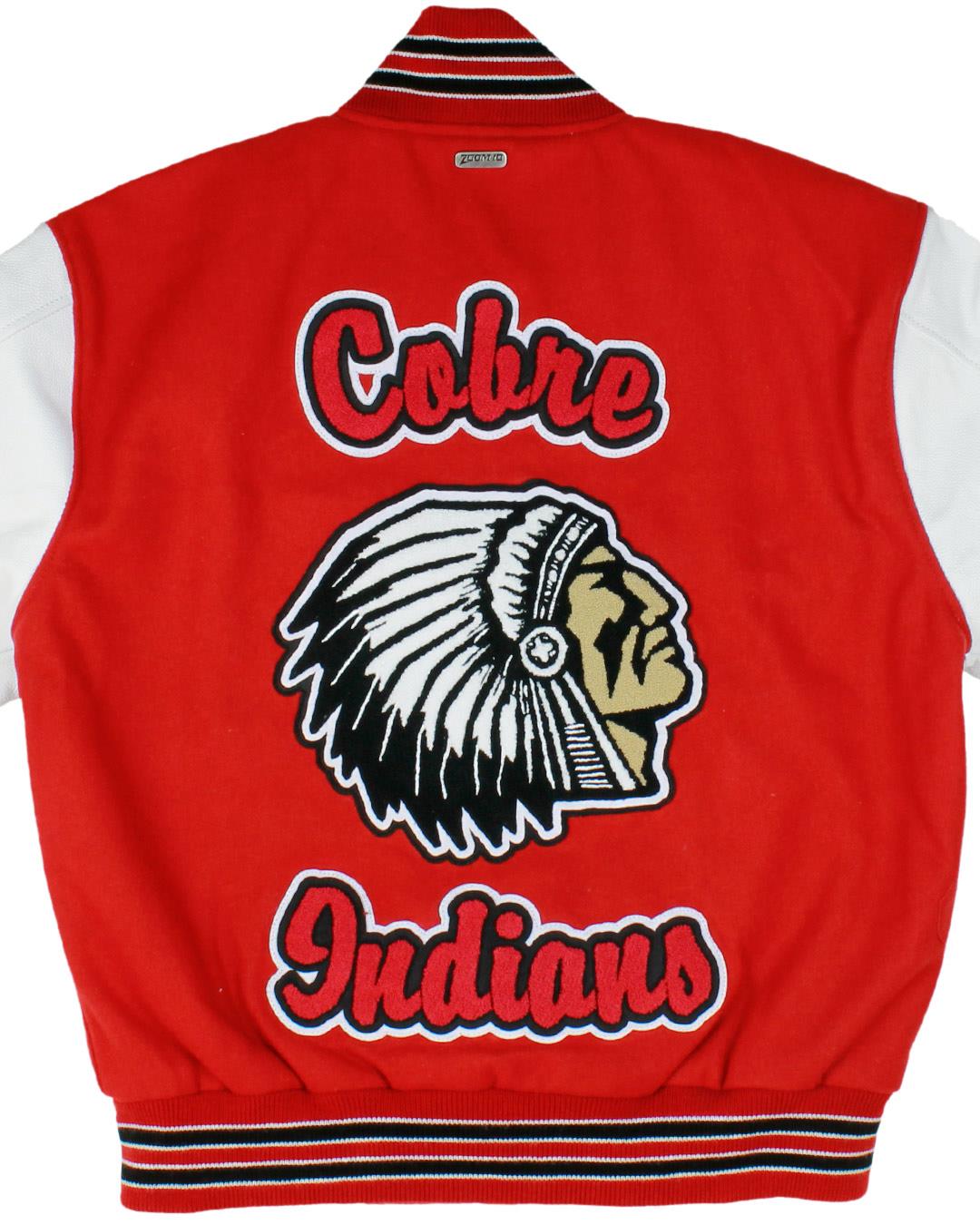 Cobre High School Indians Lettermen Jacket, Bayard, NM - Back