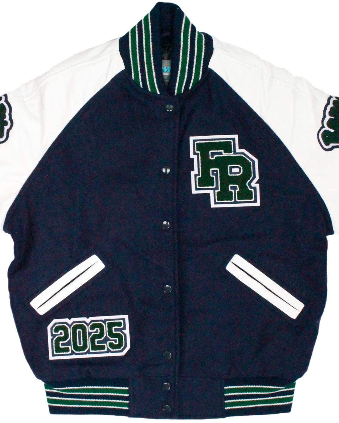 Forest Ridge High School Ravens Letterman Jacket, Bellevue, WA - Front 