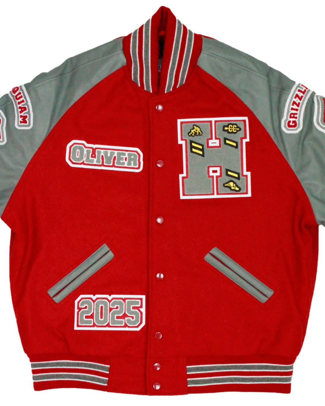 Hoquiam High School Grizzlies Varsity Jacket, Hoquiam, WA - Front 