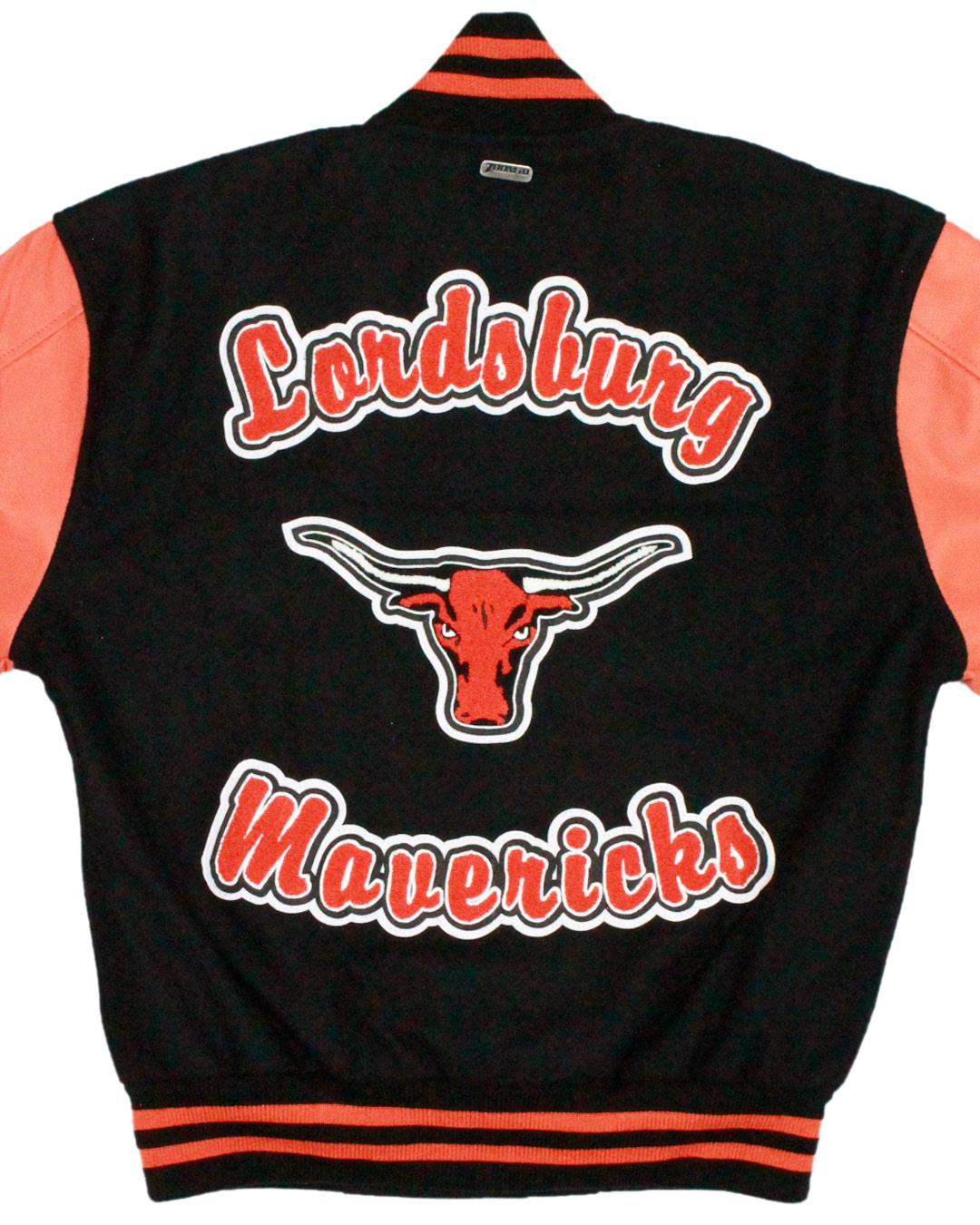 Lordsburg High School Mavericks Letterman Jacket, Lordsburg, NM - Back