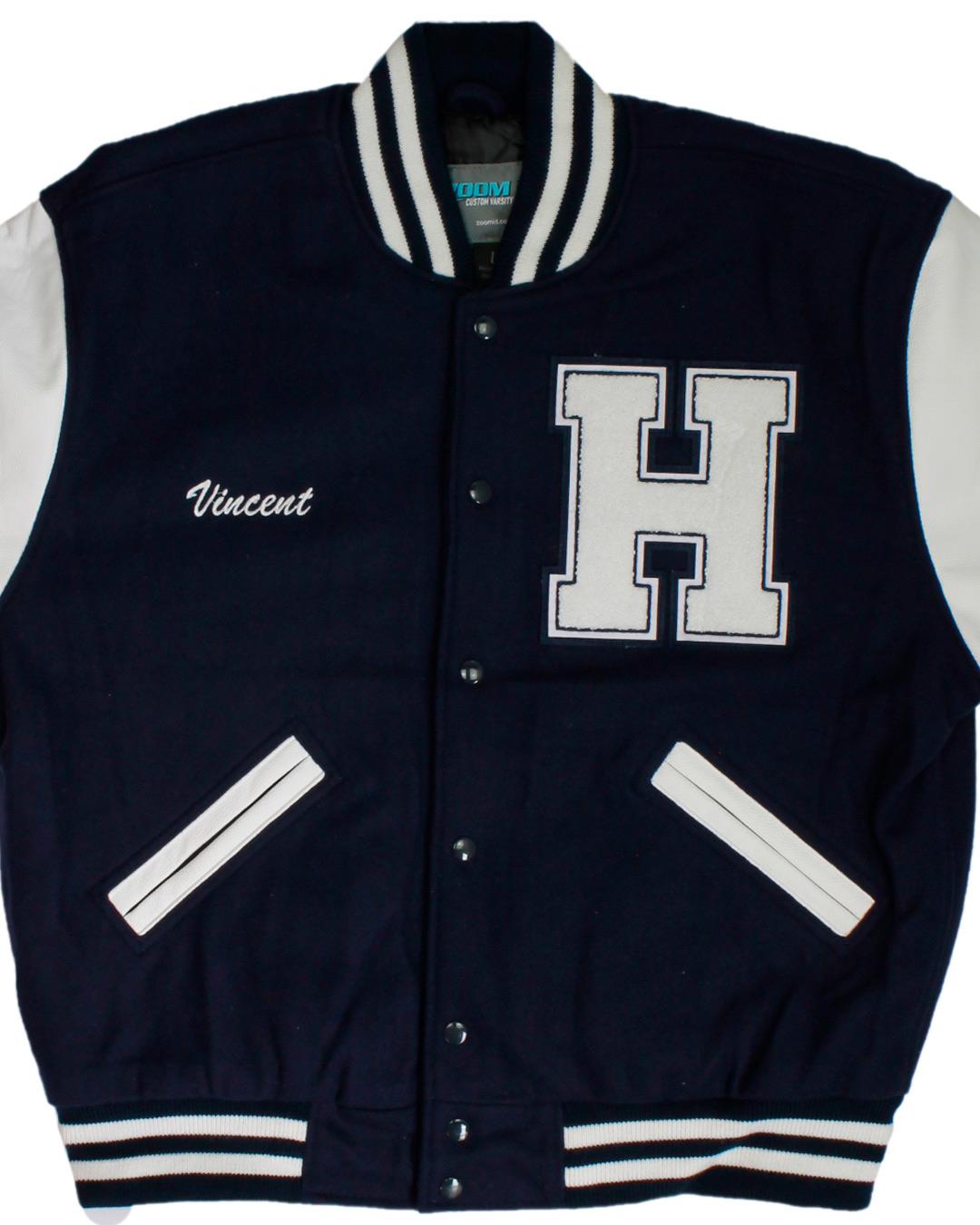 Hibbing High School Bluejackets Letterman Jacket, Hibbing, MN - Front