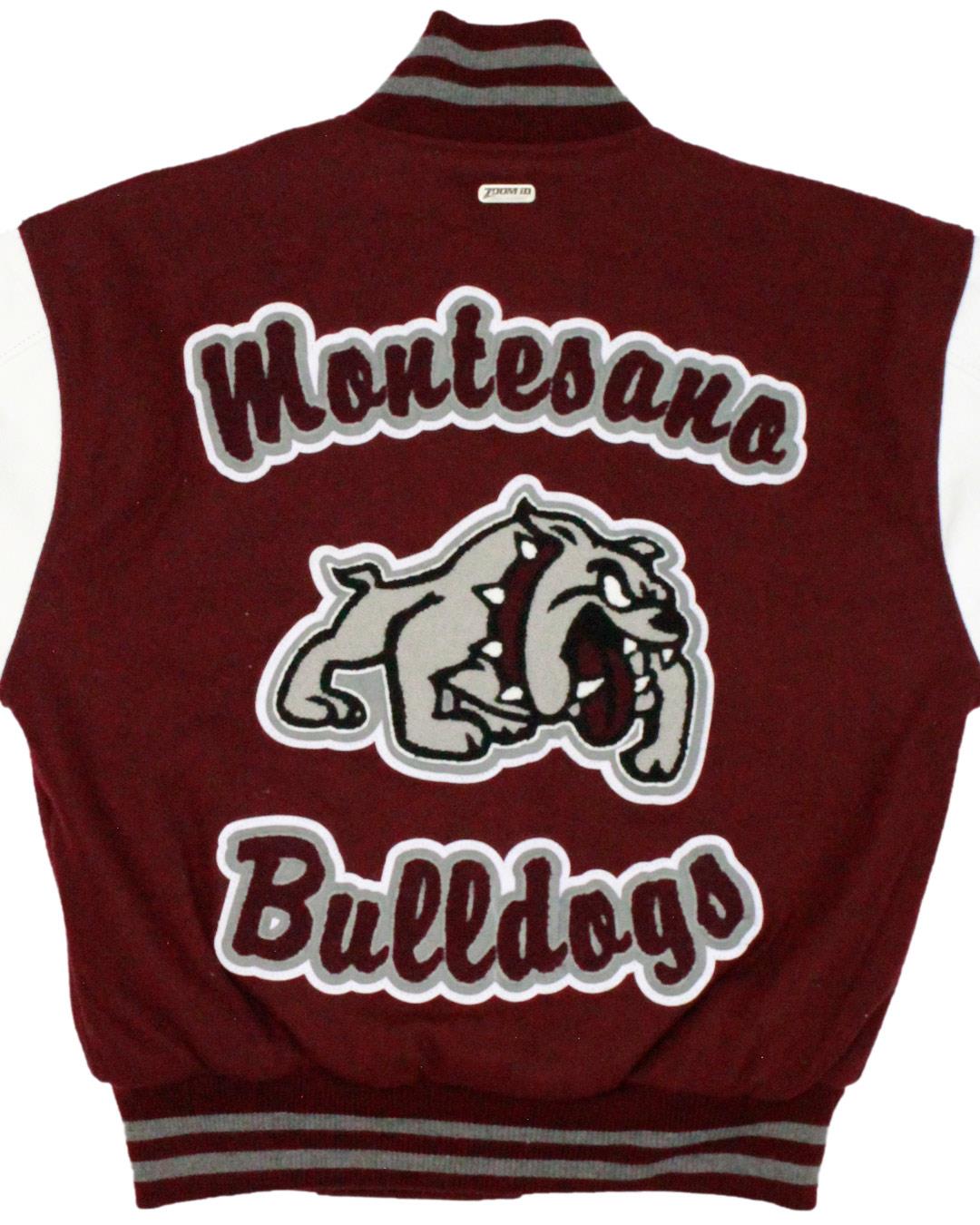 Montesano High School Bulldogs Lettermen Jacket, Montesano, WA -  Back